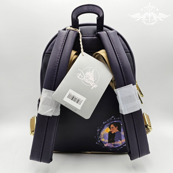 Loungefly Disney Parks Wish Asha Star Purple Mini Backpack Bag New - Picture 6 of 9